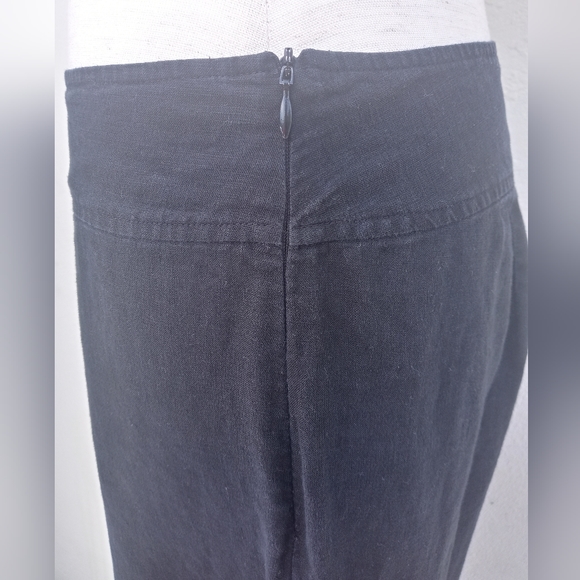 Eileen Fisher Organic Linen Wide leg Side Zip - Picture 4 of 8